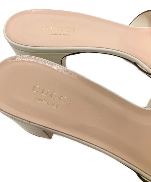 GUCCI（グッチ）GUCCI (グッチ) ミュール アイボリー サイズ:39の古着・服飾アイテム