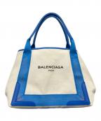 BALENCIAGAバレンシアガ）の古着「トートバッグ」｜アイボリー×ブルー