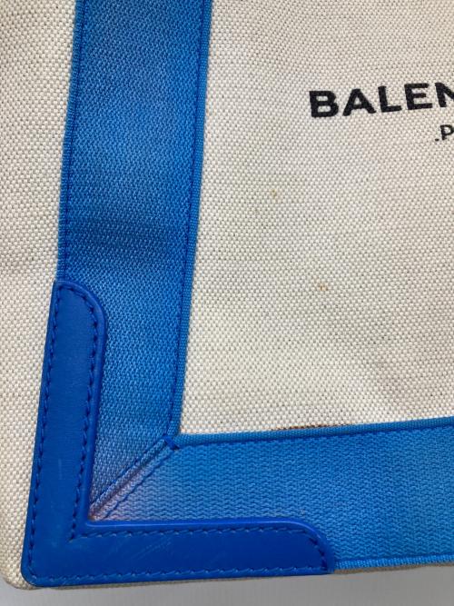 BALENCIAGA（バレンシアガ）BALENCIAGA (バレンシアガ) トートバッグ アイボリー×ブルー サイズ:-の古着・服飾アイテム