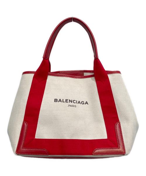 BALENCIAGA（バレンシアガ）BALENCIAGA (バレンシアガ) トートバッグ アイボリー×レッドの古着・服飾アイテム
