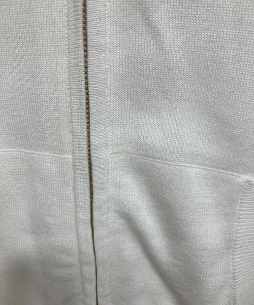 BLUE LABEL CRESTBRIDGE（ブルーレーベルクレストブリッジ）BLUE LABEL CRESTBRIDGE (ブルーレーベルクレストブリッジ) ニットジップパーカー ホワイト サイズ:38の古着・服飾アイテム