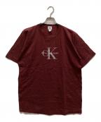 Calvin Klein Jeansカルバンクラインジーンズ）の古着「ロゴTシャツ」｜ボルドー