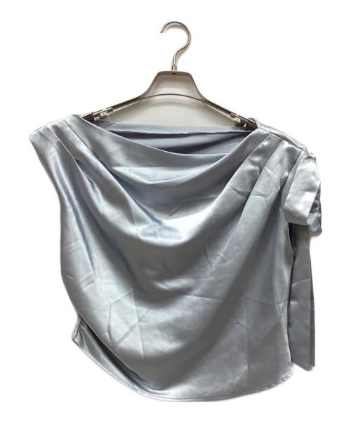 Rirandture（リランドチュール）Rirandture (リランドチュール) サテンドレープブラウス スカイブルー サイズ:1の古着・服飾アイテム