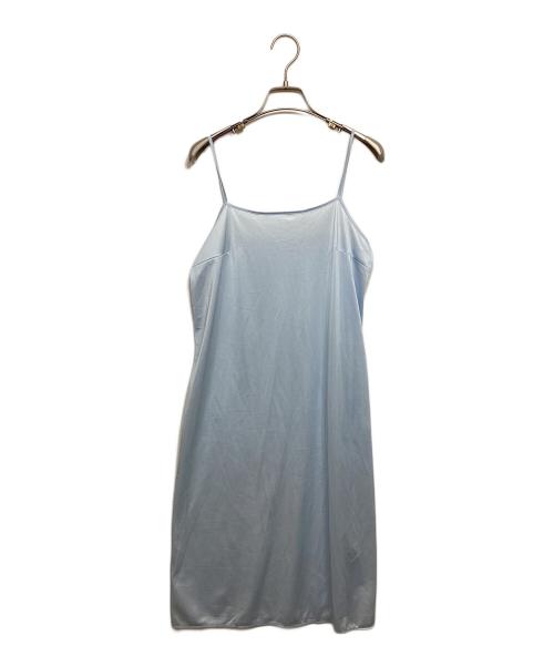 UNTITLED（アンタイトル）UNTITLED (アンタイトル) シャーリングロングワンピース ブルー サイズ:2の古着・服飾アイテム
