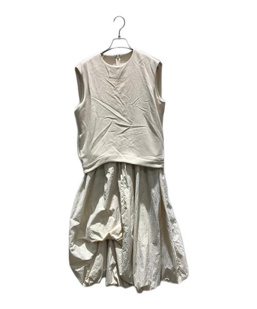 ELENDEEK（エレンディーク）ELENDEEK (エレンディーク) バルーンワンピース ノースリーブワンピース ベージュ サイズ:01の古着・服飾アイテム
