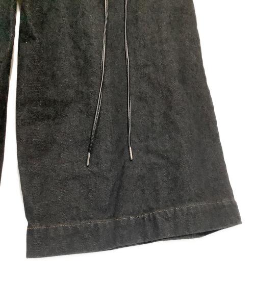 PAMEO POSE（パメオポーズ）PAMEO POSE (パメオポーズ) Laces-up Denim Baggy Trousers ブラック サイズ:Sの古着・服飾アイテム