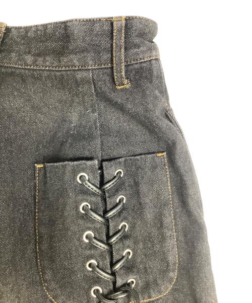 PAMEO POSE（パメオポーズ）PAMEO POSE (パメオポーズ) Laces-up Denim Baggy Trousers ブラック サイズ:Sの古着・服飾アイテム