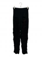 TENDER PERSONテンダ―パーソン）の古着「Cut-Hole Sweat Pants」｜ブラック