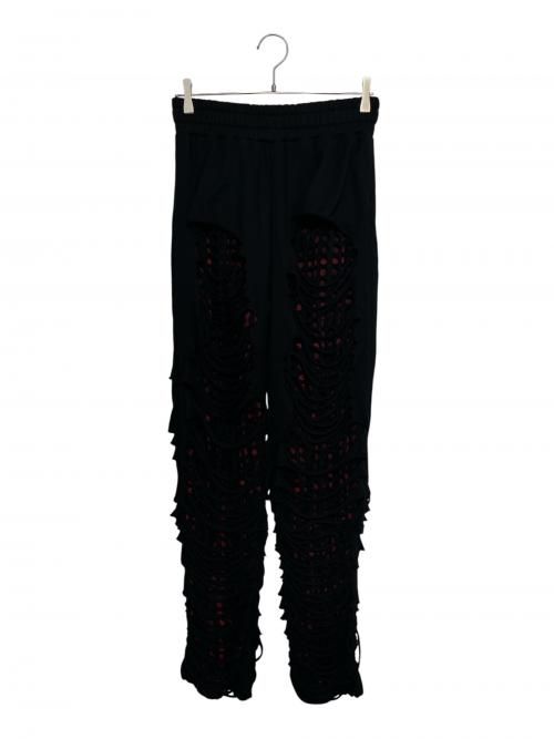 TENDER PERSON（テンダ―パーソン）TENDER PERSON (テンダ―パーソン) Cut-Hole Sweat Pants ブラック サイズ:2の古着・服飾アイテム