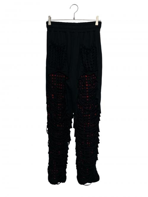 TENDER PERSON（テンダ―パーソン）TENDER PERSON (テンダ―パーソン) Cut-Hole Sweat Pants ブラック サイズ:2の古着・服飾アイテム