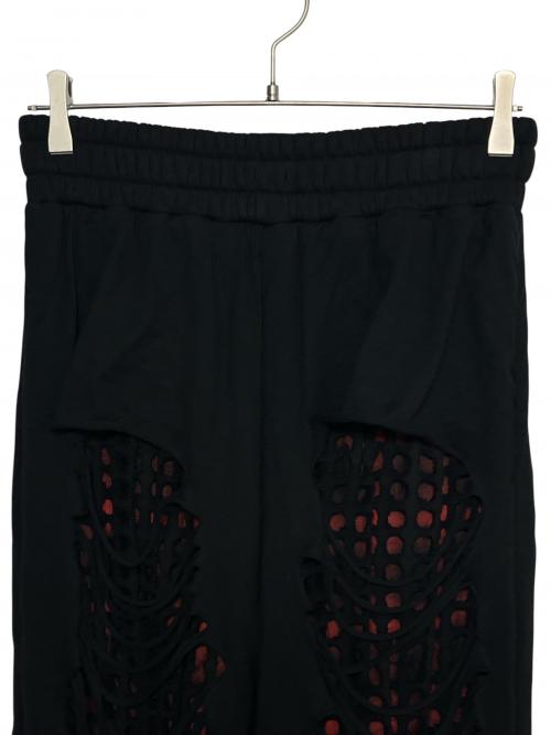 TENDER PERSON（テンダ―パーソン）TENDER PERSON (テンダ―パーソン) Cut-Hole Sweat Pants ブラック サイズ:2の古着・服飾アイテム