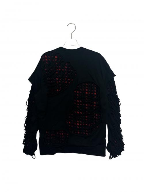 TENDER PERSON（テンダ―パーソン）TENDER PERSON (テンダ―パーソン) CUT HOLE SWEAT PULLOVER ブラック サイズ:3の古着・服飾アイテム