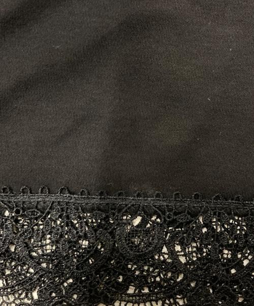 Hysteric Glamour（ヒステリックグラマー）Hysteric Glamour (ヒステリックグラマー) レースプリントTシャツ/printed T-shirt with lace details ブラック サイズ:Freeの古着・服飾アイテム