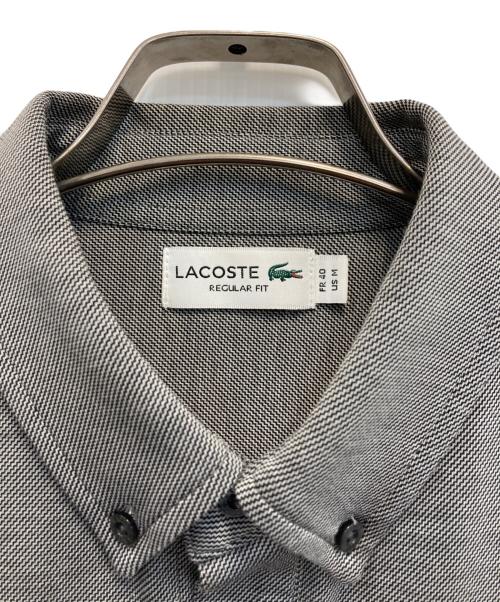 LACOSTE（ラコステ）LACOSTE (ラコステ) シャークスキンボタンダウンシャツ グレー サイズ:Mの古着・服飾アイテム