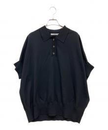 JOURNAL STANDARD relume（ジャーナルスタンダード レリューム）の古着「ウォッシャブルニットポロシャツ」｜ブラック