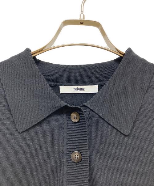 JOURNAL STANDARD relume（ジャーナルスタンダード レリューム）JOURNAL STANDARD relume (ジャーナルスタンダード レリューム) ウォッシャブルニットポロシャツ ブラック サイズ:Freeの古着・服飾アイテム