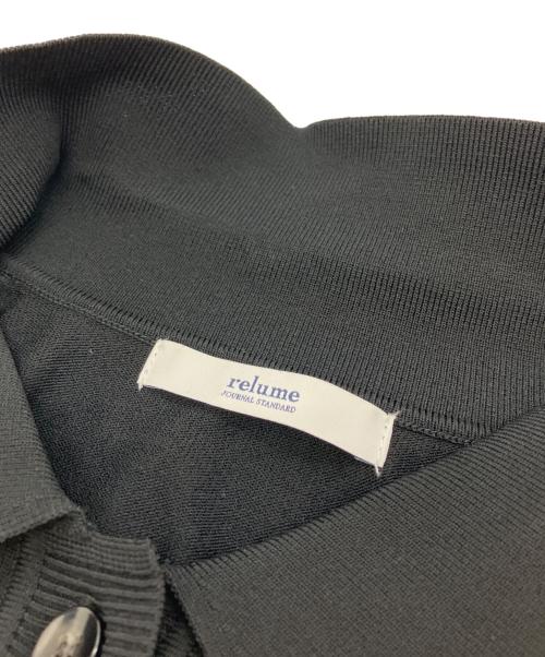JOURNAL STANDARD relume（ジャーナルスタンダード レリューム）JOURNAL STANDARD relume (ジャーナルスタンダード レリューム) ウォッシャブルニットポロシャツ ブラック サイズ:Freeの古着・服飾アイテム
