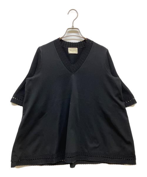 UNITED ARROWS（ユナイテッドアローズ）UNITED ARROWS (ユナイテッドアローズ) Vネック ニットチュニック ブラック サイズ:freeの古着・服飾アイテム