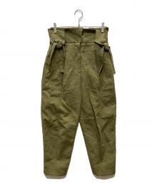 3.1 phillip lim（スリーワンフィリップリム）の古着「コットンリネン ペーパーバッグ パンツ」｜オリーブ