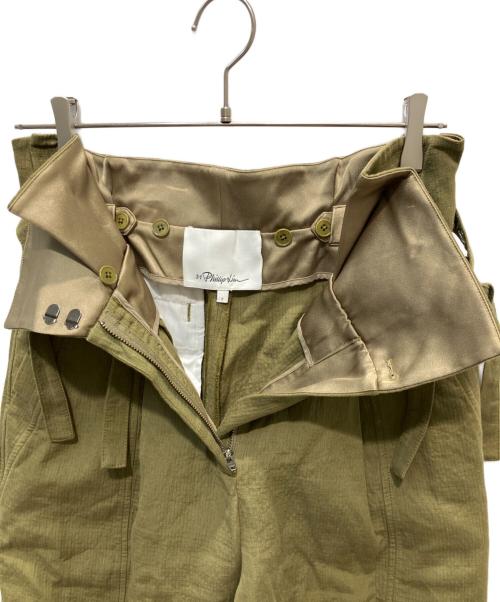 3.1 phillip lim（スリーワンフィリップリム）3.1 phillip lim (スリーワンフィリップリム) コットンリネン ペーパーバッグ パンツ オリーブ サイズ:2の古着・服飾アイテム