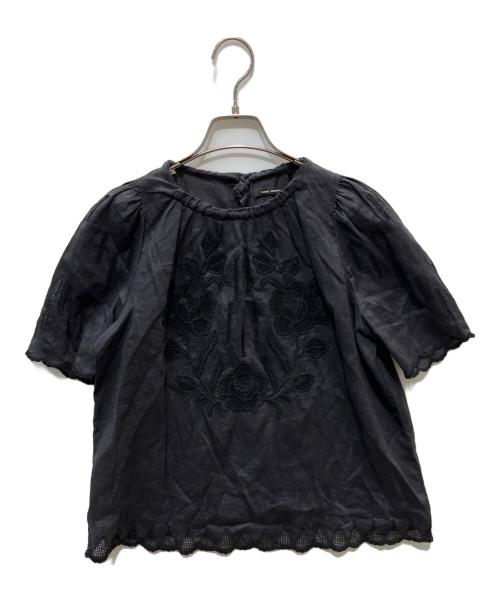ISABEL MARANT（イザベルマラン）ISABEL MARANT (イザベルマラン) 刺繍リネンブラウス ブラック サイズ:36の古着・服飾アイテム