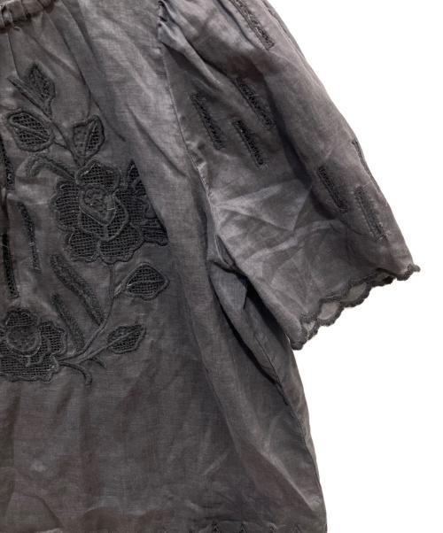 ISABEL MARANT（イザベルマラン）ISABEL MARANT (イザベルマラン) 刺繍リネンブラウス ブラック サイズ:36の古着・服飾アイテム
