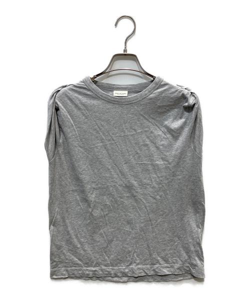 DRIES VAN NOTEN（ドリスヴァンノッテン）DRIES VAN NOTEN (ドリスヴァンノッテン) タックスリーブカットソー グレー サイズ:XSの古着・服飾アイテム