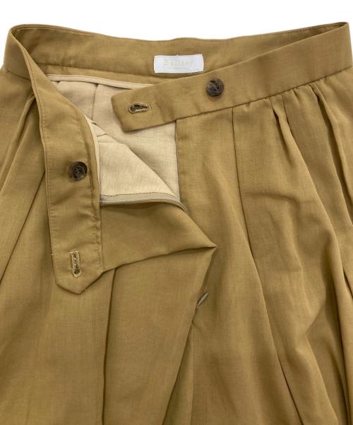 BALLSEY（ボールジィ）BALLSEY (ボールジィ) クリスピーシアーボイル フレアキュロットパンツ キャメル サイズ:32の古着・服飾アイテム