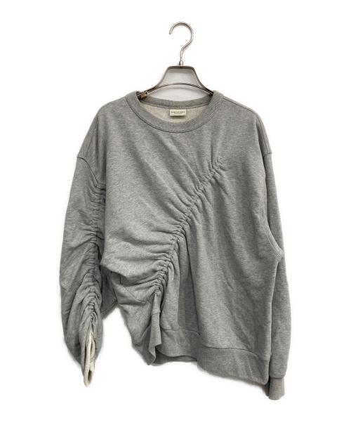 DRIES VAN NOTEN（ドリスヴァンノッテン）DRIES VAN NOTEN (ドリスヴァンノッテン) ギャザープリントスウェット グレー サイズ:XSの古着・服飾アイテム