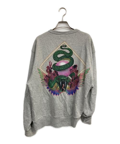 DRIES VAN NOTEN（ドリスヴァンノッテン）DRIES VAN NOTEN (ドリスヴァンノッテン) ギャザープリントスウェット グレー サイズ:XSの古着・服飾アイテム