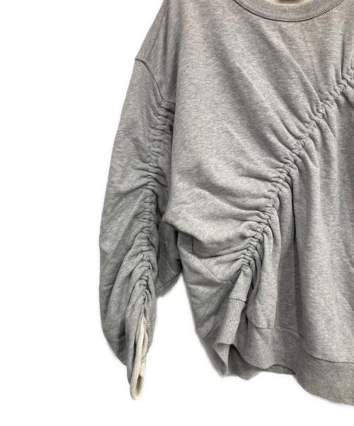 DRIES VAN NOTEN（ドリスヴァンノッテン）DRIES VAN NOTEN (ドリスヴァンノッテン) ギャザープリントスウェット グレー サイズ:XSの古着・服飾アイテム