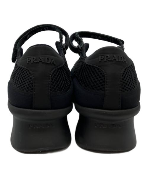 PRADA（プラダ）PRADA (プラダ) メリージェーン メッシュ スニーカー ブラック サイズ:37の古着・服飾アイテム