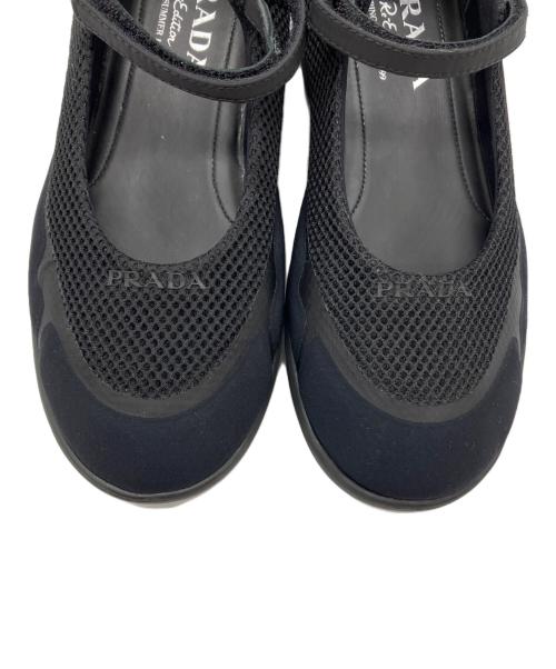 PRADA（プラダ）PRADA (プラダ) メリージェーン メッシュ スニーカー ブラック サイズ:37の古着・服飾アイテム