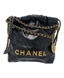 CHANEL（シャネル）の古着「シャネル22ミニショルダーバッグ/CHANEL22」｜ブラック