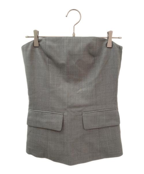HYKE（ハイク）HYKE (ハイク) Viyella Strapless Top グレー サイズ:1の古着・服飾アイテム