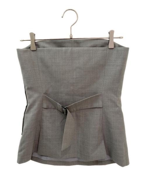 HYKE（ハイク）HYKE (ハイク) Viyella Strapless Top グレー サイズ:1の古着・服飾アイテム