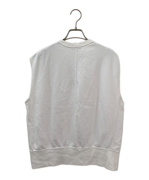 BLAMINK（ブラミンク）BLAMINK (ブラミンク) コットンクルーネックノースリーブ ホワイト サイズ:38の古着・服飾アイテム