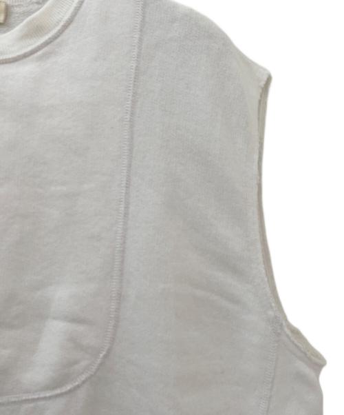 BLAMINK（ブラミンク）BLAMINK (ブラミンク) コットンクルーネックノースリーブ ホワイト サイズ:38の古着・服飾アイテム