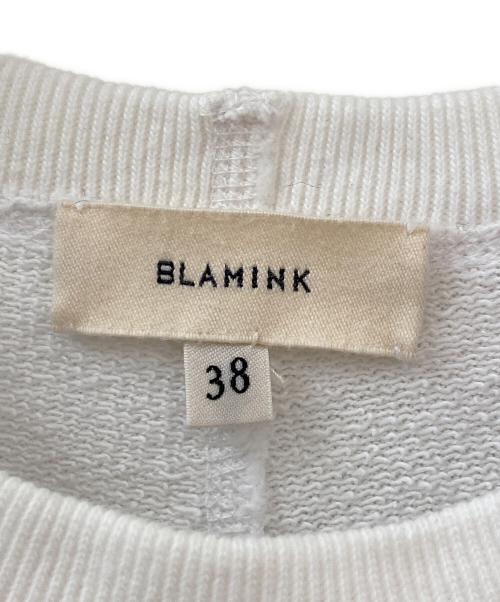 BLAMINK（ブラミンク）BLAMINK (ブラミンク) コットンクルーネックノースリーブ ホワイト サイズ:38の古着・服飾アイテム