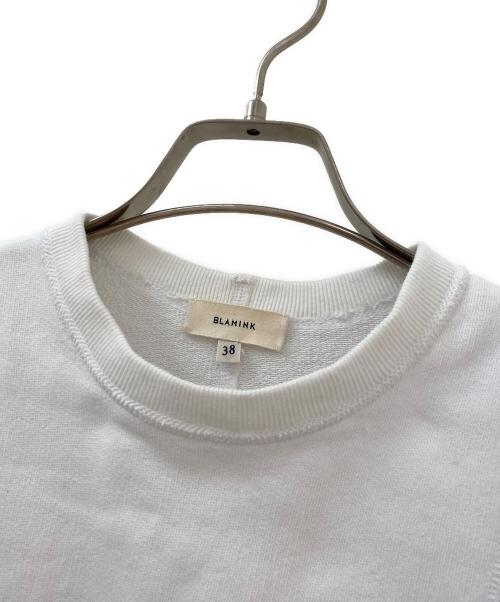 BLAMINK（ブラミンク）BLAMINK (ブラミンク) コットンクルーネックノースリーブ ホワイト サイズ:38の古着・服飾アイテム