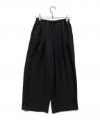 ENFOLDエンフォルド）の古着「RELAX ELASTIC WIDE-TROUSERS」｜ブラック