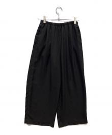 ENFOLD（エンフォルド）の古着「RELAX ELASTIC WIDE-TROUSERS」｜ブラック