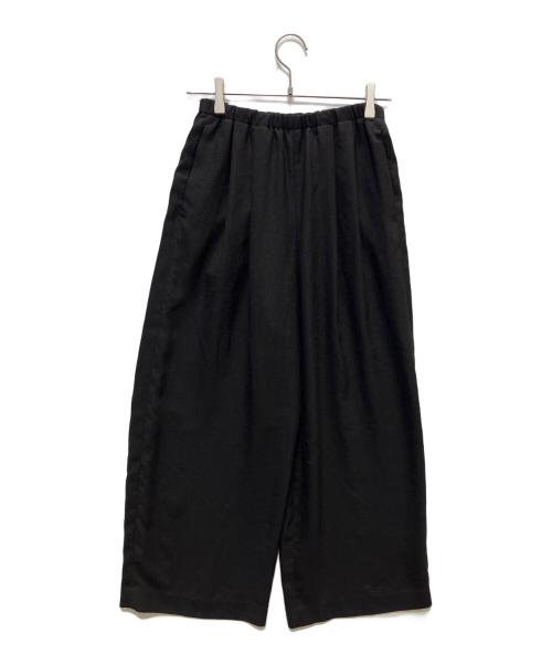 ENFOLD（エンフォルド）ENFOLD (エンフォルド) RELAX ELASTIC WIDE-TROUSERS ブラック サイズ:36の古着・服飾アイテム