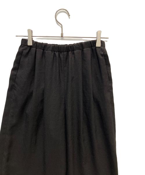 ENFOLD（エンフォルド）ENFOLD (エンフォルド) RELAX ELASTIC WIDE-TROUSERS ブラック サイズ:36の古着・服飾アイテム