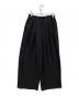 ENFOLD（エンフォルド）の古着「RELAX ELASTIC WIDE-TROUSERS」｜ブラック