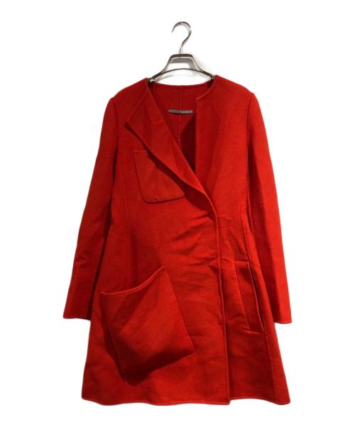 MaxMara（マックスマーラ）MaxMara (マックスマーラ) cucito a mano ウールリバーコート レッド サイズ:SIZE 42の古着・服飾アイテム