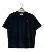 AMI Alexandre Mattiussiアミアレクサンドルマテュッシ）の古着「ハートロゴ刺繍Tシャツ」｜ブラック