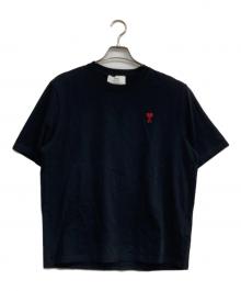 AMI Alexandre Mattiussi（アミアレクサンドルマテュッシ）の古着「ハートロゴ刺繍Tシャツ」｜ブラック