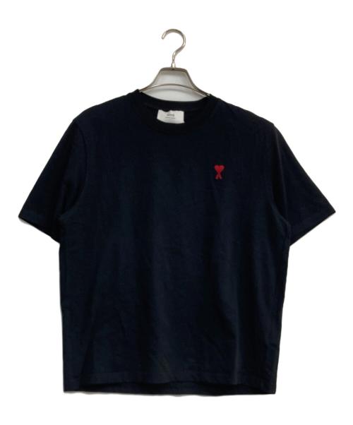 AMI Alexandre Mattiussi（アミアレクサンドルマテュッシ）AMI Alexandre Mattiussi (アミアレクサンドルマテュッシ) ハートロゴ刺繍Tシャツ ブラック サイズ:XSの古着・服飾アイテム