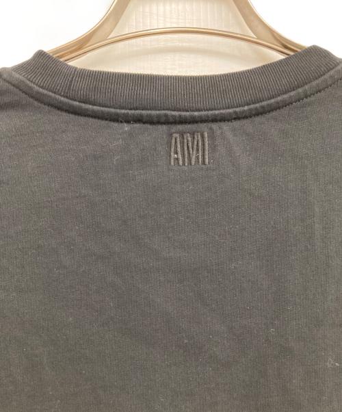 AMI Alexandre Mattiussi（アミアレクサンドルマテュッシ）AMI Alexandre Mattiussi (アミアレクサンドルマテュッシ) ハートロゴ刺繍Tシャツ ブラック サイズ:XSの古着・服飾アイテム